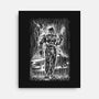 Cop Under The Rain-None-Stretched-Canvas-zascanauta