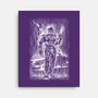 Cop Under The Rain-None-Stretched-Canvas-zascanauta