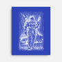 Cop Under The Rain-None-Stretched-Canvas-zascanauta