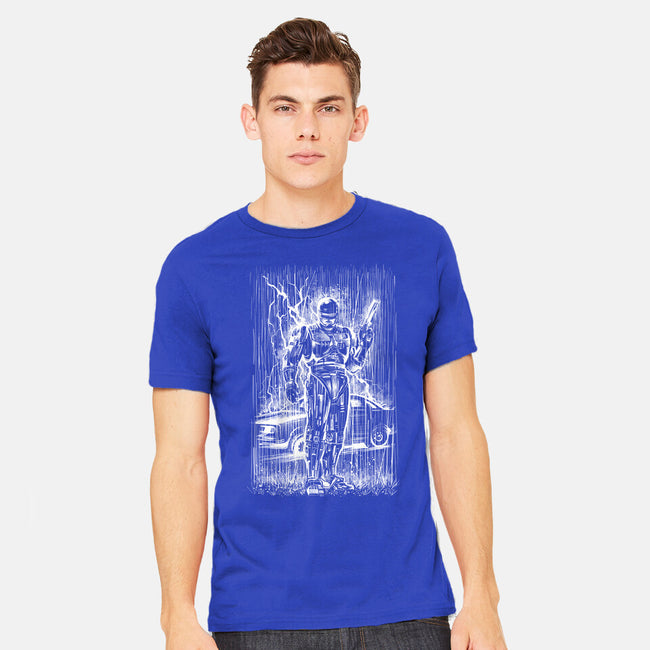 Cop Under The Rain-Mens-Heavyweight-Tee-zascanauta