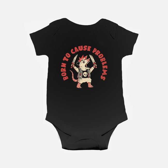 Born To Cause Problems-Baby-Basic-Onesie-eduely