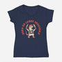 Born To Cause Problems-Womens-V-Neck-Tee-eduely