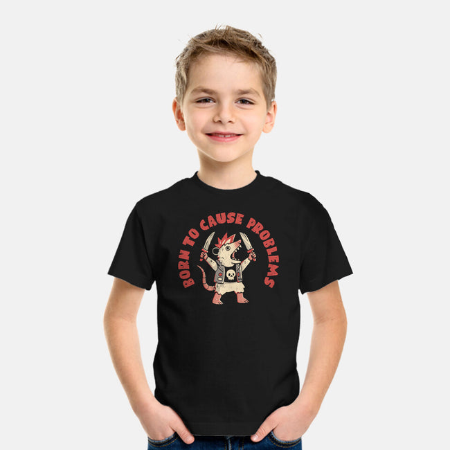 Born To Cause Problems-Youth-Basic-Tee-eduely