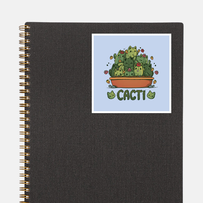 Cacti Kitties-None-Glossy-Sticker-Vallina84