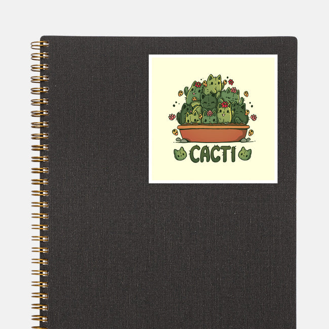 Cacti Kitties-None-Glossy-Sticker-Vallina84