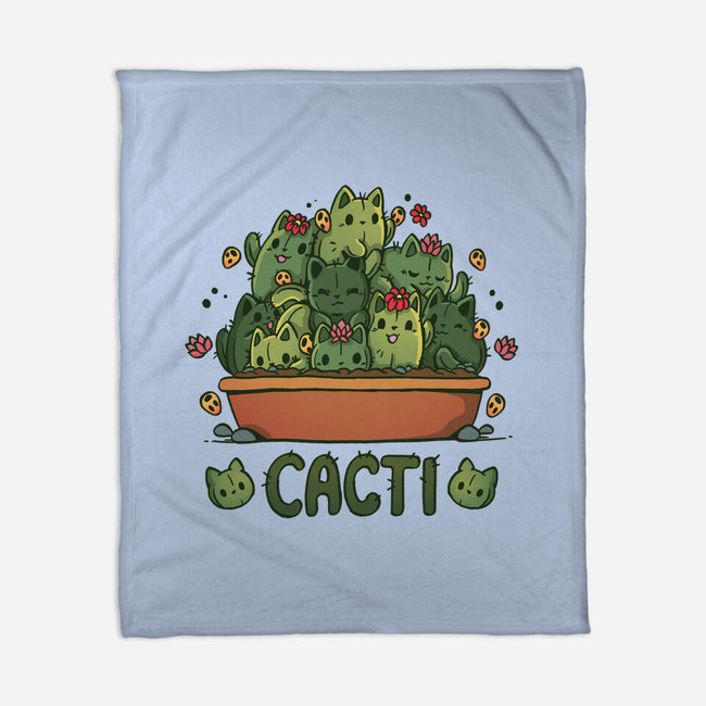 Cacti Kitties-None-Fleece-Blanket-Vallina84