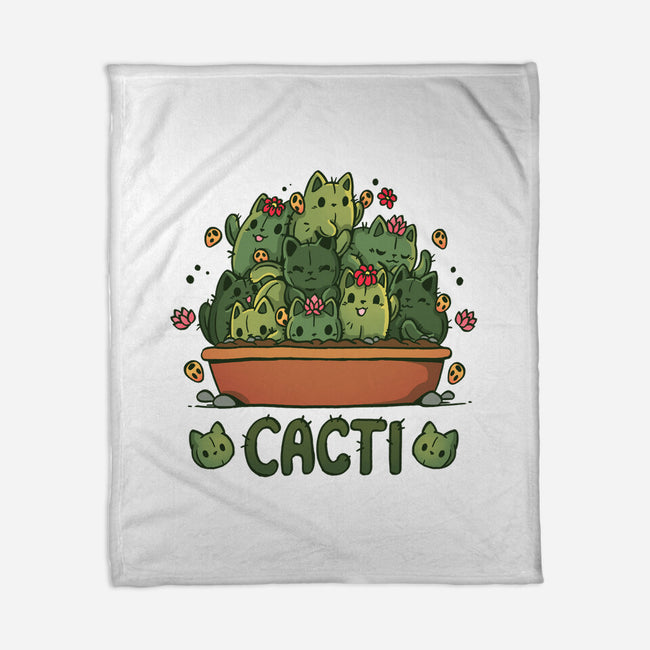 Cacti Kitties-None-Fleece-Blanket-Vallina84
