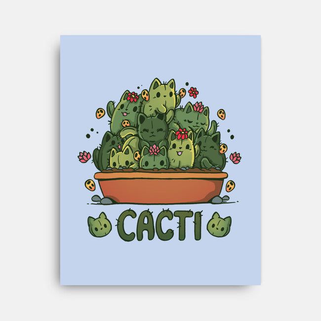 Cacti Kitties-None-Stretched-Canvas-Vallina84