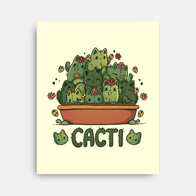 Cacti Kitties-None-Stretched-Canvas-Vallina84