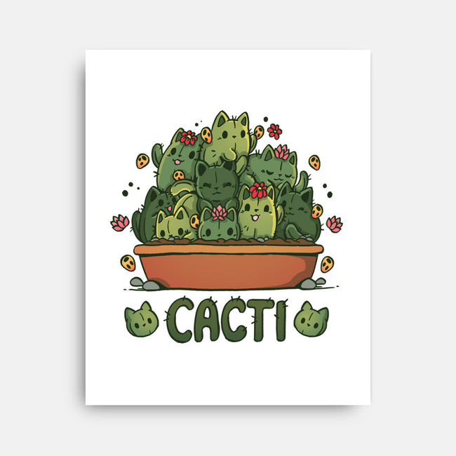 Cacti Kitties-None-Stretched-Canvas-Vallina84