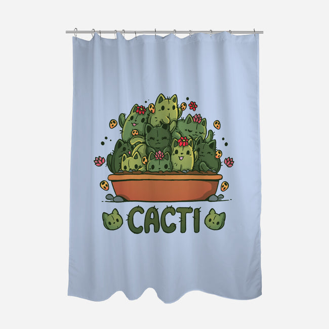 Cacti Kitties-None-Polyester-Shower Curtain-Vallina84