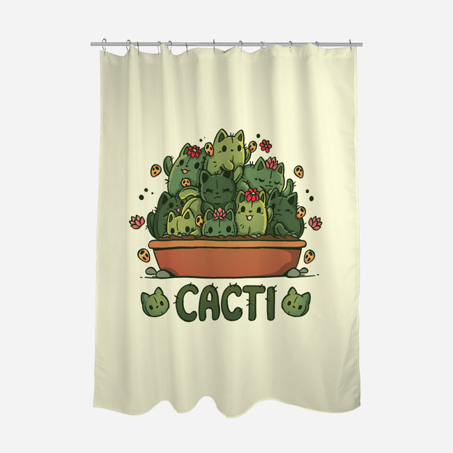 Cacti Kitties-None-Polyester-Shower Curtain-Vallina84