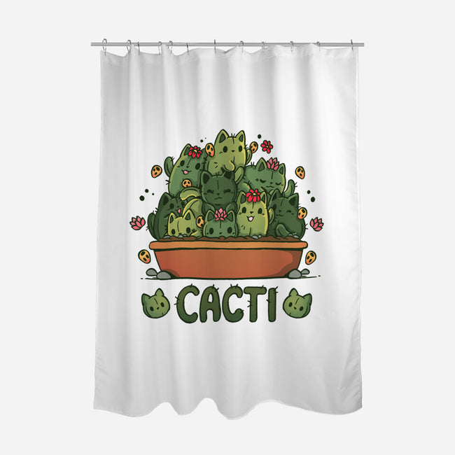 Cacti Kitties-None-Polyester-Shower Curtain-Vallina84