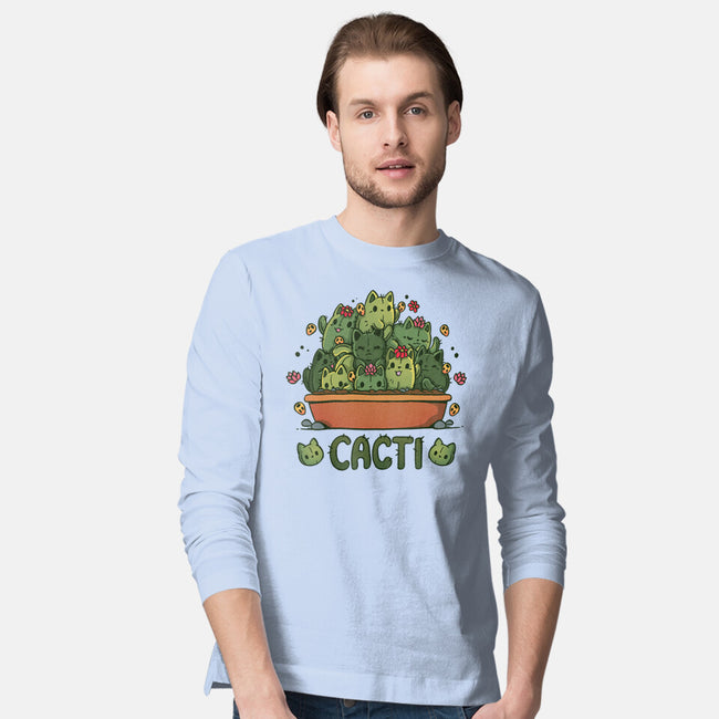 Cacti Kitties-Mens-Long Sleeved-Tee-Vallina84