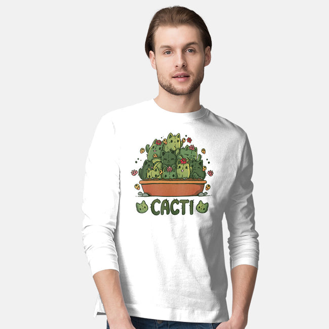 Cacti Kitties-Mens-Long Sleeved-Tee-Vallina84