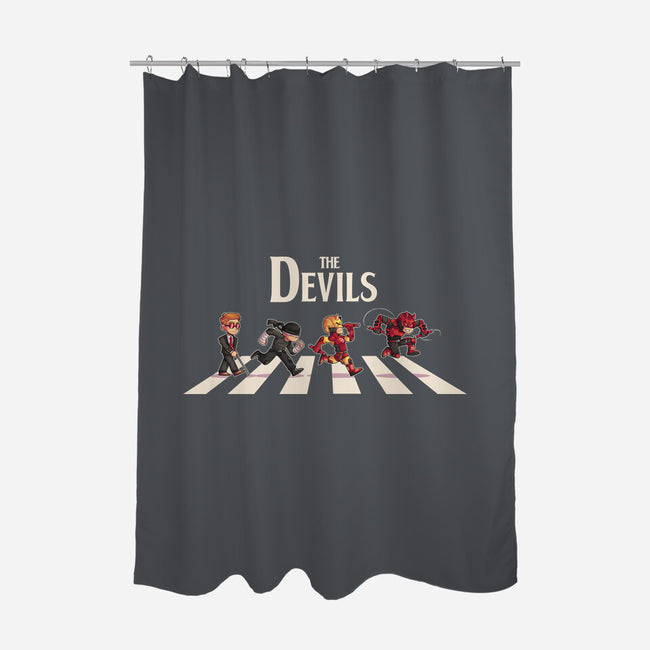 The Devils-None-Polyester-Shower Curtain-2DFeer