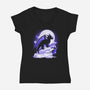 The Darkness Dragon-Womens-V-Neck-Tee-Vallina84
