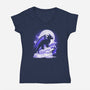 The Darkness Dragon-Womens-V-Neck-Tee-Vallina84