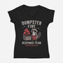Dumpster Fire Response Team-Womens-V-Neck-Tee-Nemons