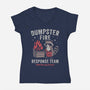 Dumpster Fire Response Team-Womens-V-Neck-Tee-Nemons