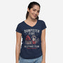 Dumpster Fire Response Team-Womens-V-Neck-Tee-Nemons