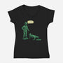 The Drill Never Ends-Womens-V-Neck-Tee-Boggs Nicolas