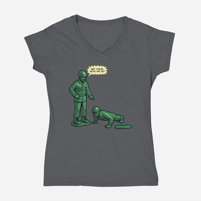 The Drill Never Ends-Womens-V-Neck-Tee-Boggs Nicolas