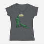 The Drill Never Ends-Womens-V-Neck-Tee-Boggs Nicolas