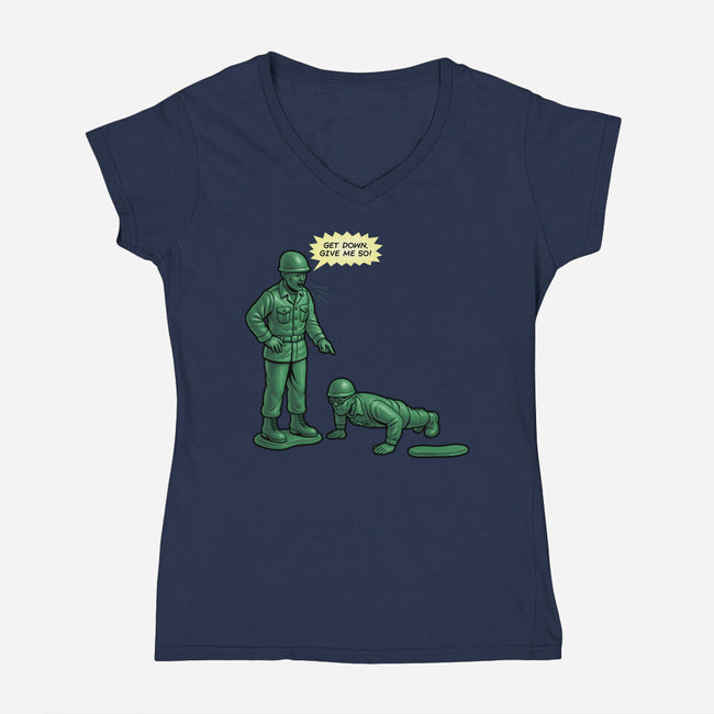 The Drill Never Ends-Womens-V-Neck-Tee-Boggs Nicolas