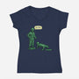 The Drill Never Ends-Womens-V-Neck-Tee-Boggs Nicolas