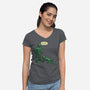 The Drill Never Ends-Womens-V-Neck-Tee-Boggs Nicolas