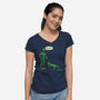 The Drill Never Ends-Womens-V-Neck-Tee-Boggs Nicolas