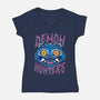 Demon Hunters-Womens-V-Neck-Tee-Nemons