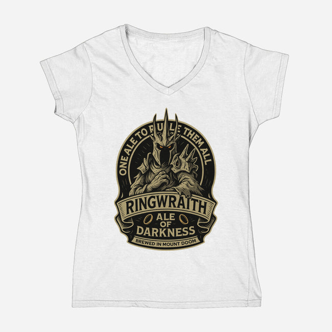 Ringwraith Ale Of Darkness-Womens-V-Neck-Tee-Immortalized
