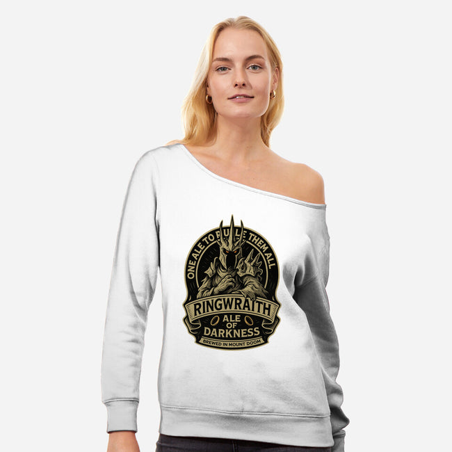 Ringwraith Ale Of Darkness-Womens-Off Shoulder-Sweatshirt-Immortalized