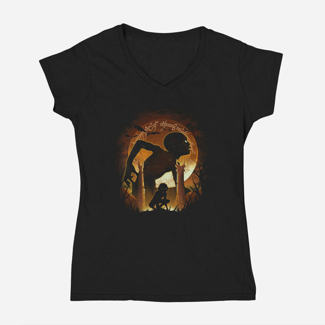 The Ring Bearer-Womens-V-Neck-Tee-dandingeroz