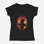 The Dark Lord Sauron-Womens-V-Neck-Tee-dandingeroz