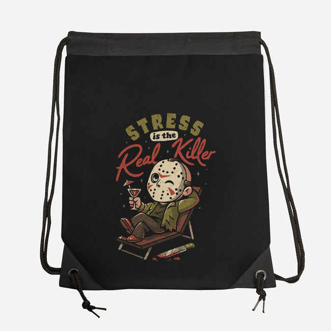 Stress Is The Real Killer-None-Drawstring-Bag-eduely