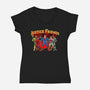 Justice Friends-Womens-V-Neck-Tee-demonigote