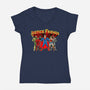 Justice Friends-Womens-V-Neck-Tee-demonigote