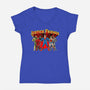 Justice Friends-Womens-V-Neck-Tee-demonigote