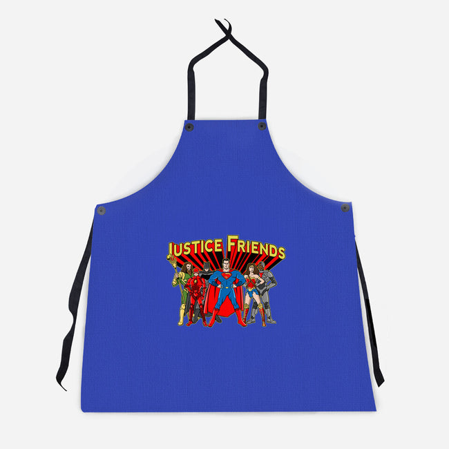 Justice Friends-Unisex-Kitchen-Apron-demonigote
