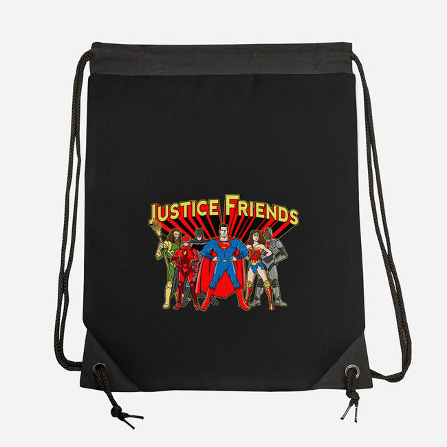 Justice Friends-None-Drawstring-Bag-demonigote