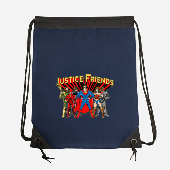 Justice Friends-None-Drawstring-Bag-demonigote