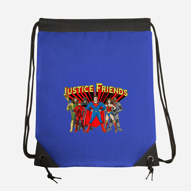 Justice Friends-None-Drawstring-Bag-demonigote