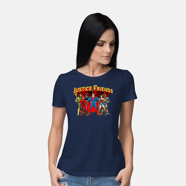 Justice Friends-Womens-Basic-Tee-demonigote