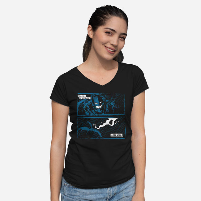 Do You Bleed-Womens-V-Neck-Tee-demonigote