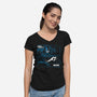 Do You Bleed-Womens-V-Neck-Tee-demonigote