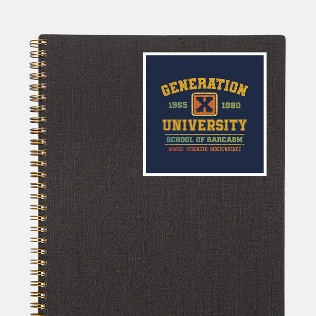 Generation X University-None-Glossy-Sticker-kg07