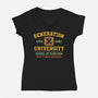 Generation X University-Womens-V-Neck-Tee-kg07